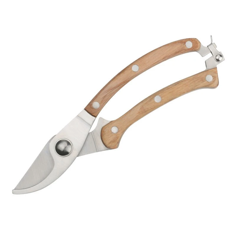Multi-Functional Curved Garden Tools Pruning Shears Wood Grain Handle suppliers